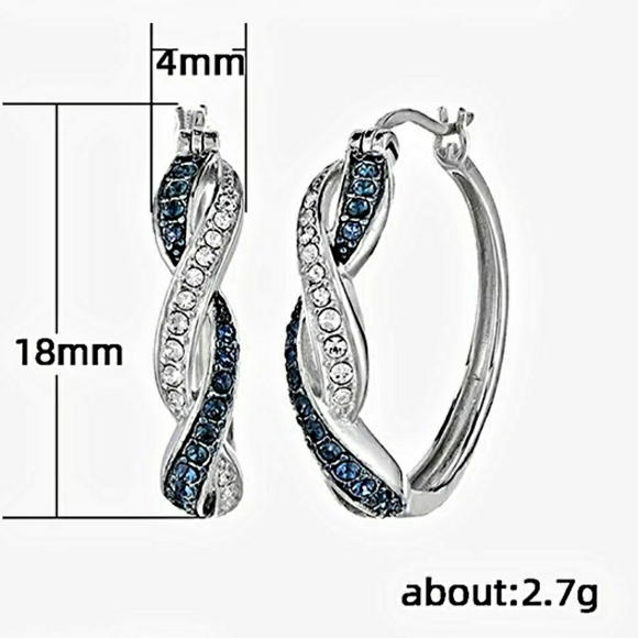 NEW SILVER HOOP EARRINGS - Picture 2 of 2